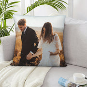 Personalized Photo Pillow Cover Soft Square Cushion for Home Decor Gift