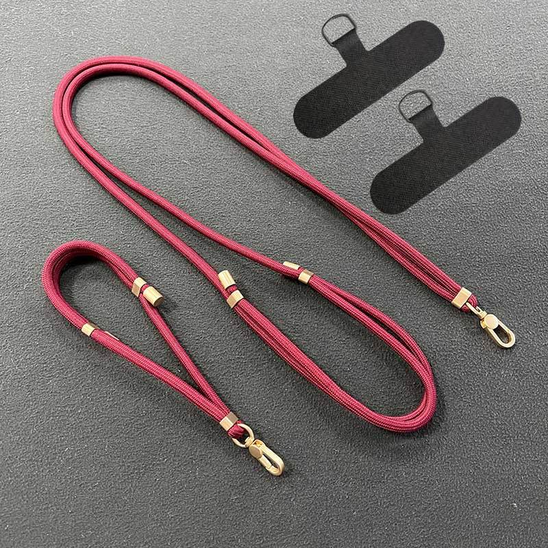 2025 New Year Phone Lanyard and Wrist Strap Set Polyester Anti-Lost Accessories for Valentine's Day and Daily Use