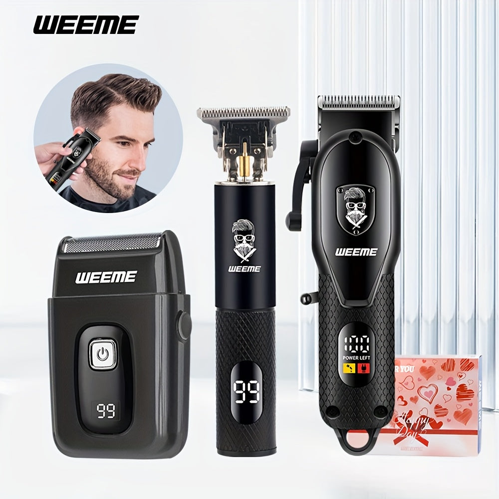 Limited Edition Gift Set Electric Hair Clipper T-shaped Trimmer Razor USB Charging