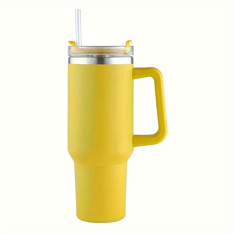 40oz Insulated Stainless Steel Tumbler with Handle and Straw Lid Leak-Proof Travel Mug
