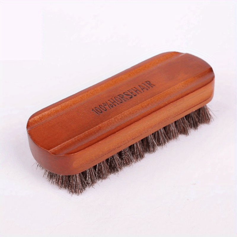 Horse Hair Shoe Brush for Cleaning and Polishing Suede Boots and Shoes