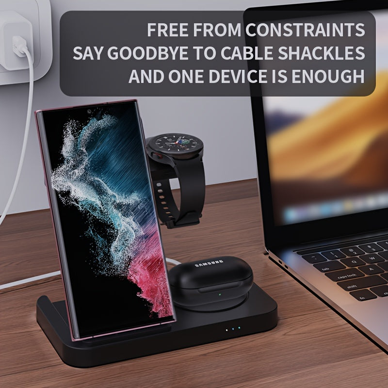 4-in-1 Wireless Charger Fast Charging for Samsung, Android, iPhone, Headphones