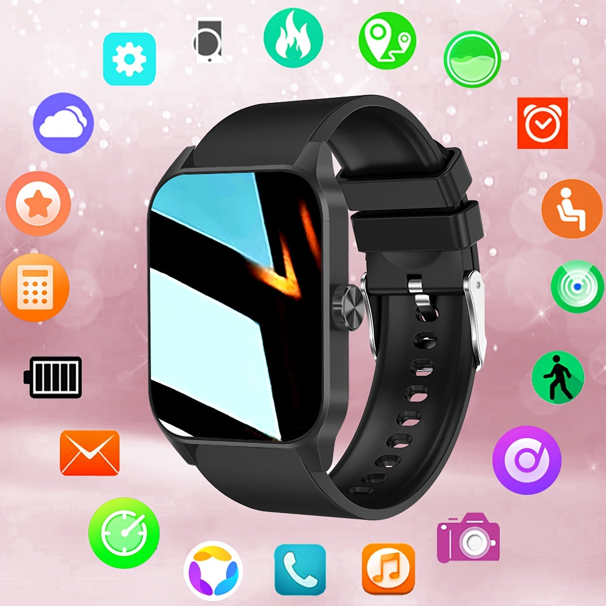 Women's Smartwatch with 1.85-Inch HD Touch Screen, 3D Dials, Long Battery Life, 100+ Sports Modes