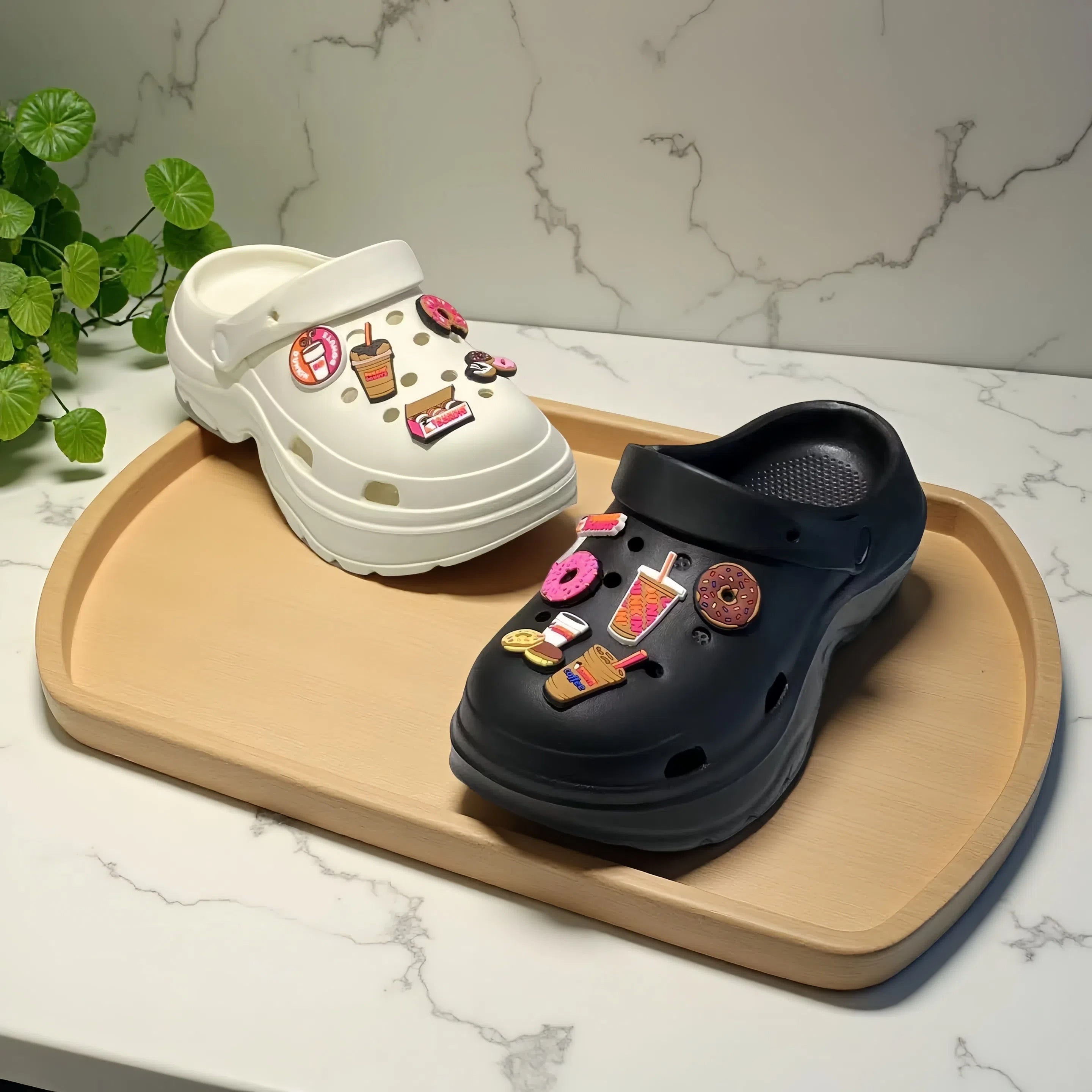 Girls Summer Sandals EVA Slip-On Donut Accessories Casual Comfort