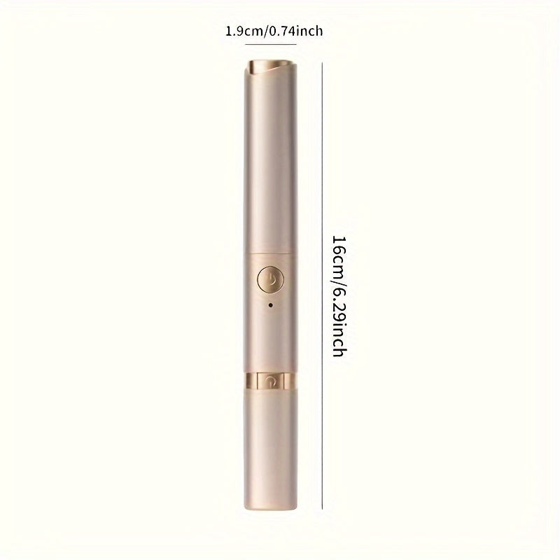 Women's USB Rechargeable Eyebrow Trimmer and Heated Eyelash Curler Portable Cosmetic Tool