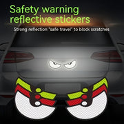 2-Pack Reflective Motorcycle Bicycle Car Stickers Rear Safety Warning Decals
