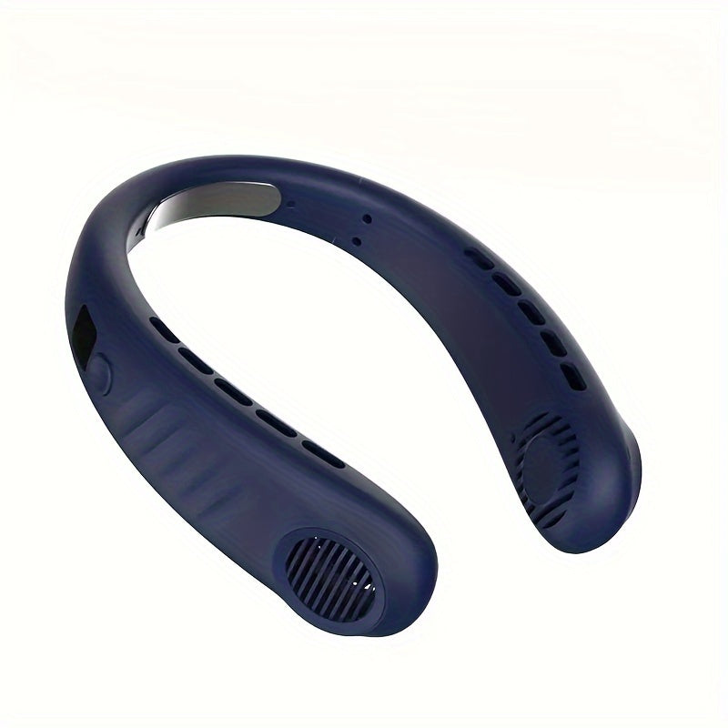 Rechargeable Neck Fan with 5 Adjustable Speeds Hands-Free Personal Cooling for Travel Outdoor Use