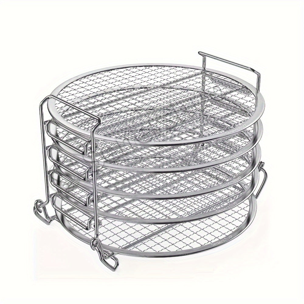 Stainless Steel besh qatlamli bug'lash rack va quritish aksessuari Air Fryer uchun