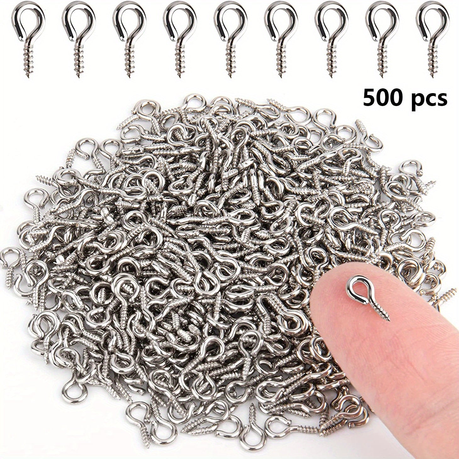 Set of 500 Small Metal Eye Pins 4x8mm Jewelry Findings for DIY Crafts