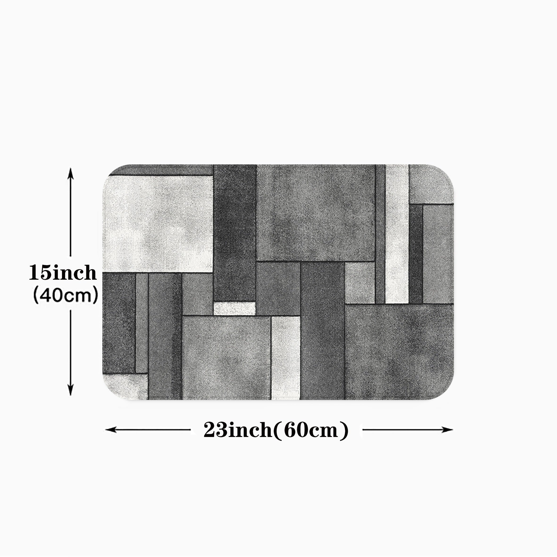 Geometric Print Kitchen Mat Non-Slip Waterproof Oil-Proof Entrance Rug