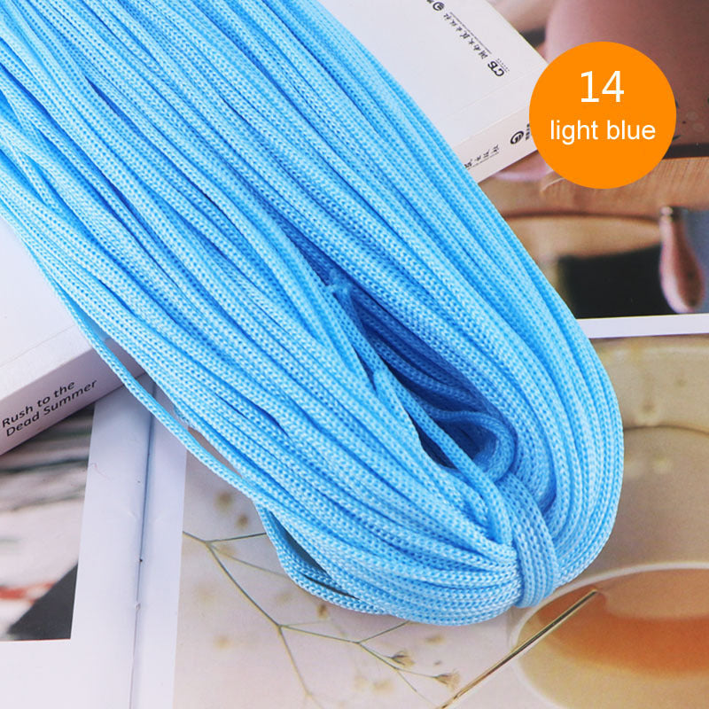 Crocheting Nylon Cord 3mm Hollow Yarn Thread for DIY Bracelets Hats Bags Shoes 200g