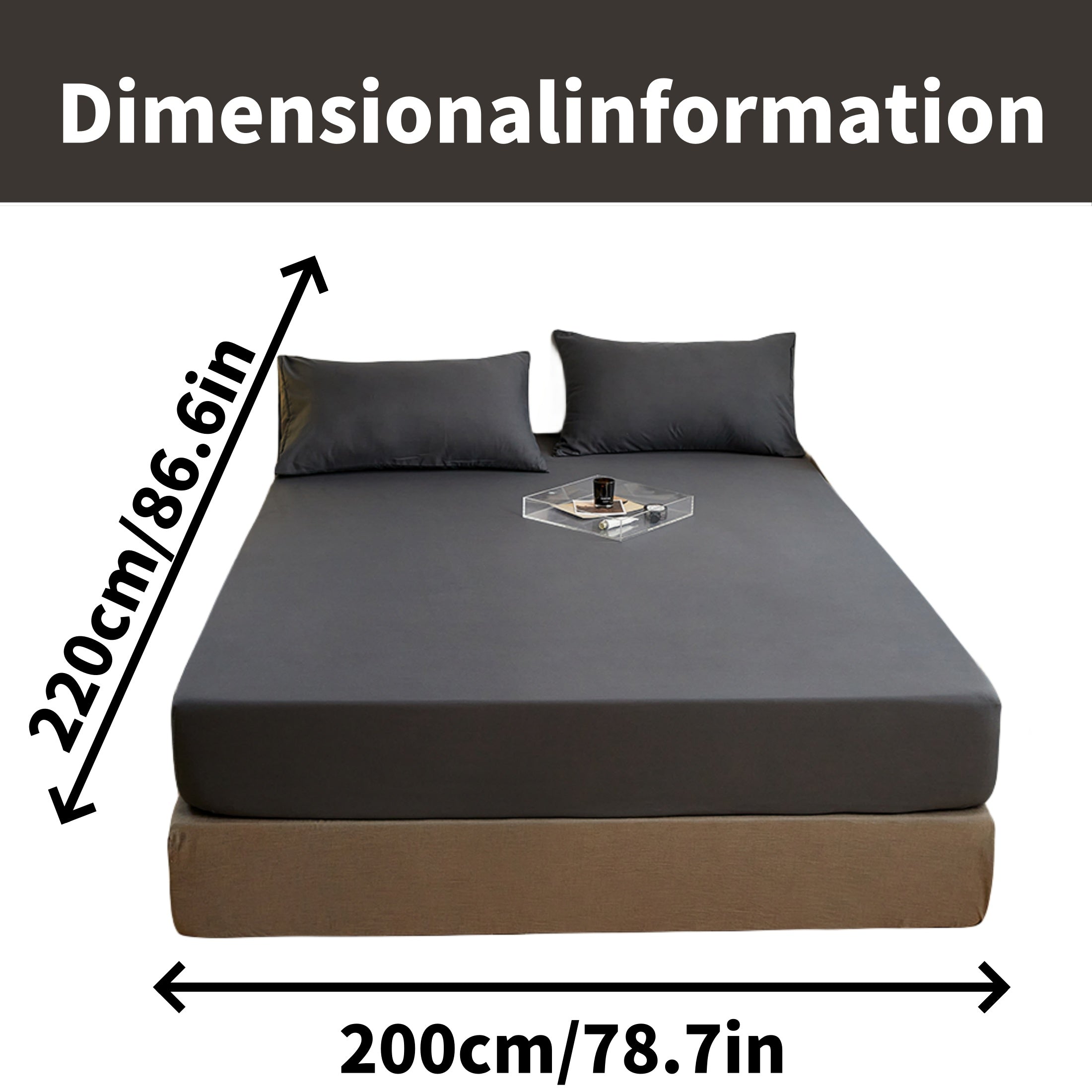 Juego de sábanas ajustadas de poliéster cepillado con 2 fundas de almohada, con bolsillo profundo, ropa de cama