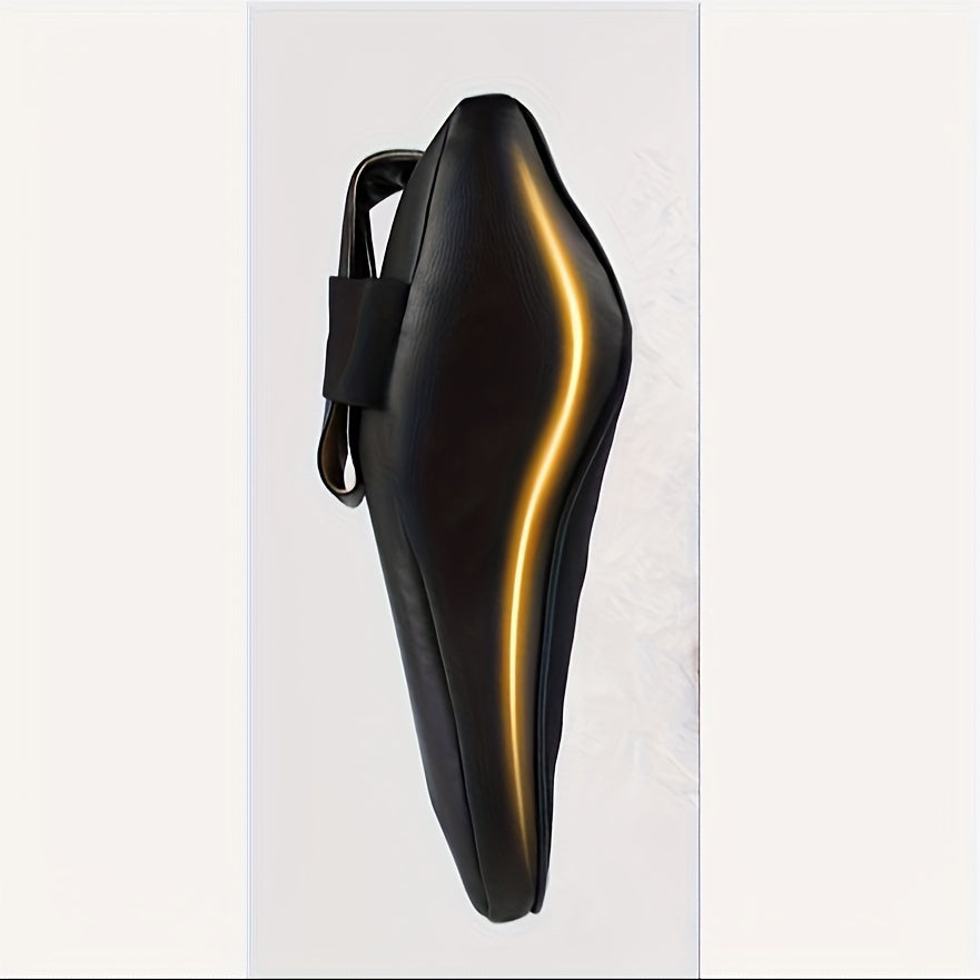 Black Patterned Car Headrest Pillow Ergonomic Memory Foam Cushion