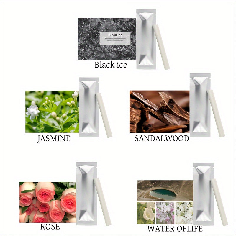 6 шт. автомобильных освежителей воздуха для вентиляционных зажимов, металлический диффузор с 5 запасками, длительный аромат