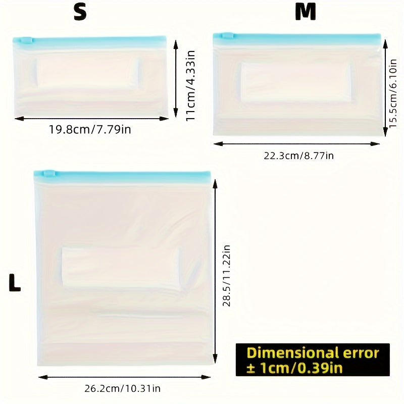 45 многоразовых пакетов для хранения продуктов с замком-слайдером — герметичные и устойчивые к запахам пакеты для заморозки фруктов, овощей и зерновых. Идеально подходит для организации домашней кухни.
