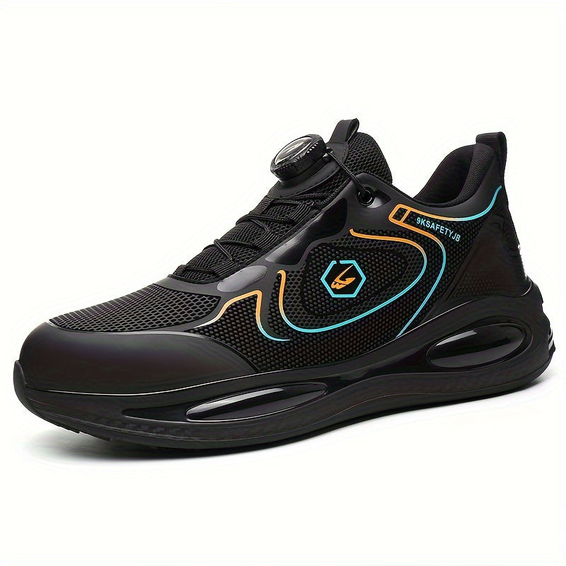 Мужские безопасные кроссовки из дышащей сетки, EVA подошва, низкий топ, рабочие обувь против ударов, прокалывания и устойчивые к пробитию