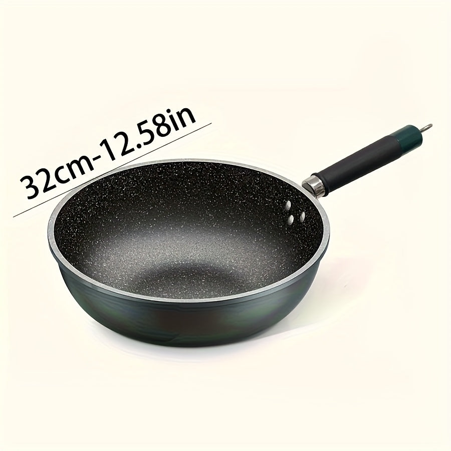 Cast Iron Skillet with Non-Stick Coating and Lid 10 Inch Green Durable All Stovetops
