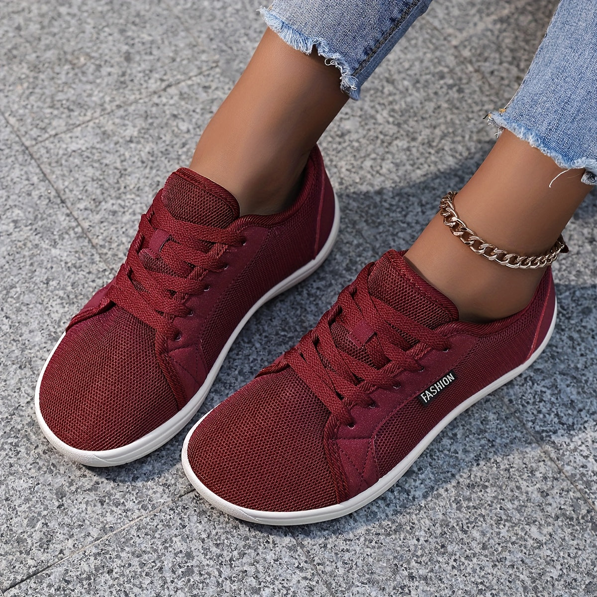 Women's Minimalist Barefoot Sneakers Wide Fit Breathable Knit Casual Shoes