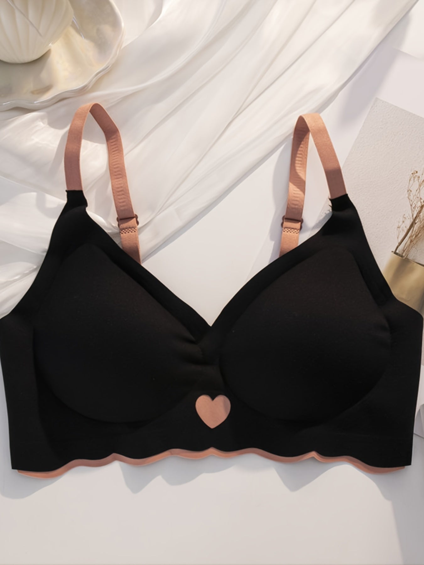 Women's Seamless Color Block Sports Bra Medium Stretch Anti-Sagging Push-Up Lingerie