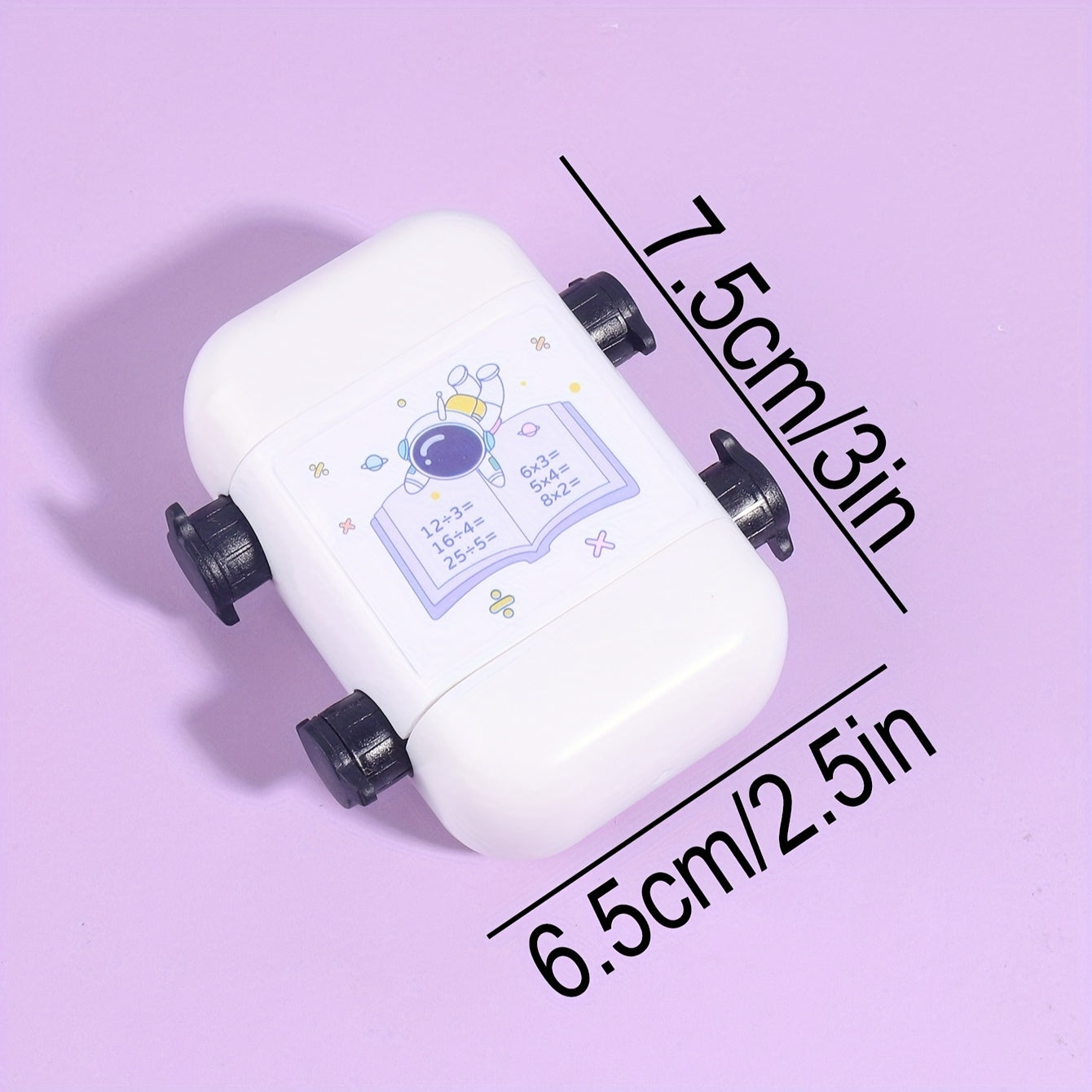 1 dona Ikki-in-bir Double Roller Ko'paytirish Stampi matematik mashqlar uchun, maktabga qaytish ta'minotlari.