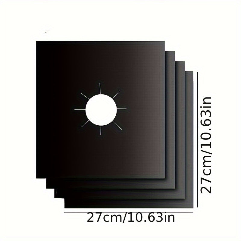 4 dona qayta ishlatiladigan gaz plitkasi himoyachilari, oson pishirish va tozalash uchun non-stick