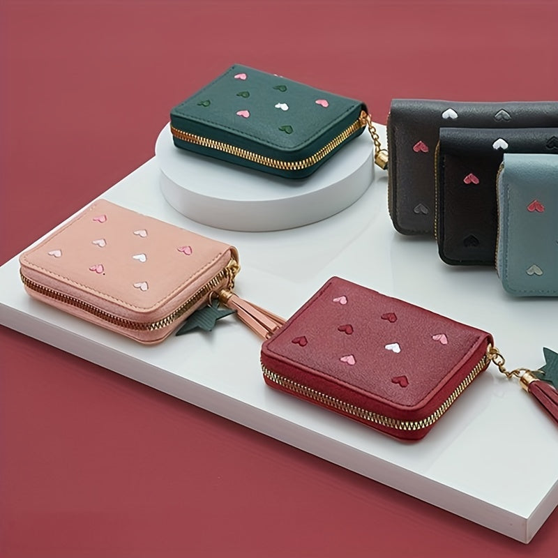 Cute PU Leather Wallet with Coin Purse and Money Clip for Daily Use