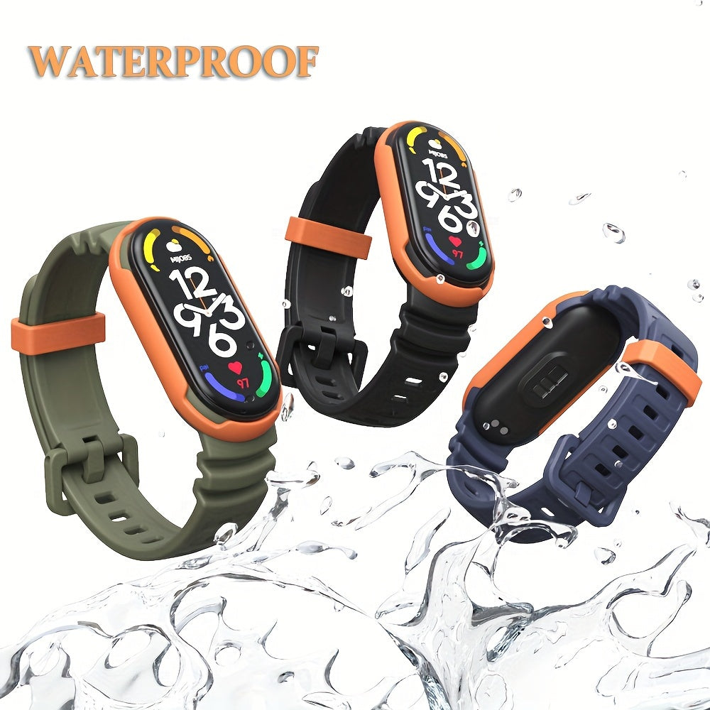 Waterproof TPU Sport Band for Mi Band 5 6 7 Adjustable Durable Replacement Strap