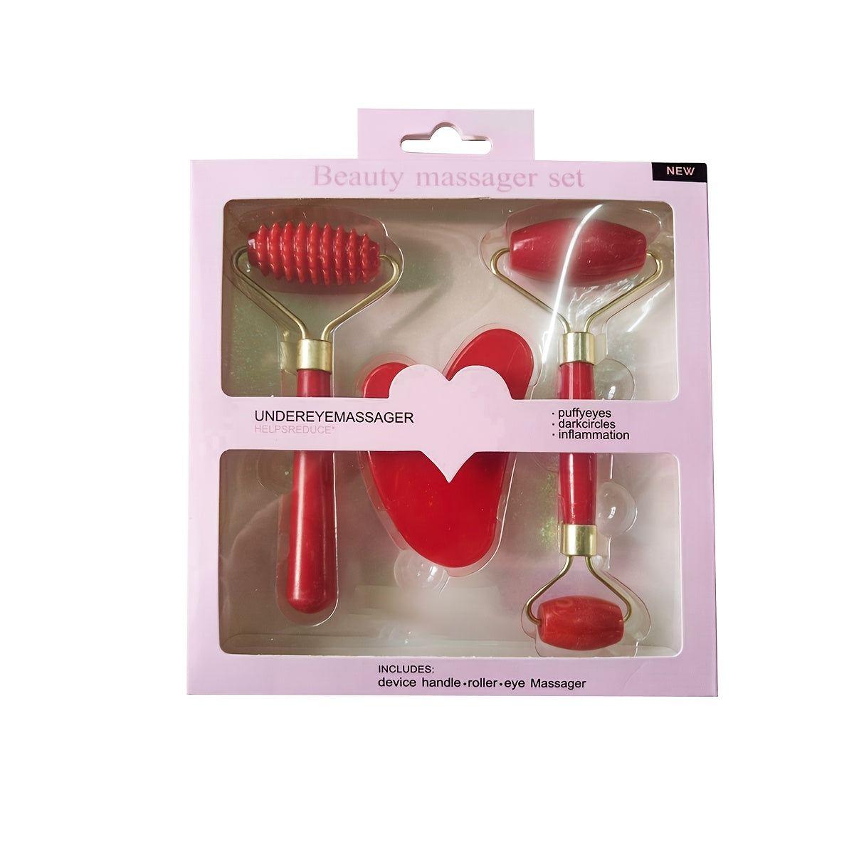 3-компонентный смоляной массажер для лица, тела, шеи и глаз; включает в себя доску для гуаша для ухода за кожей против морщин.