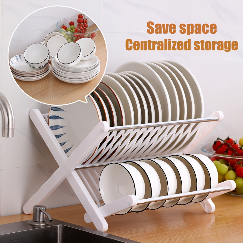 Qora va oq ko‘p qatlamli idishlar uchun qabul qilish racki, ochiq javonlar bilan, joyni tejovchi dizayn