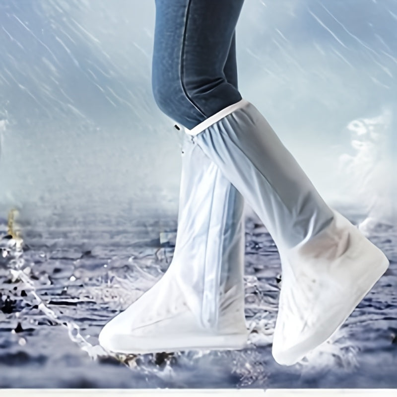 Unisex Waterproof Shoe Covers High Tube Thickened for Riding and Rain