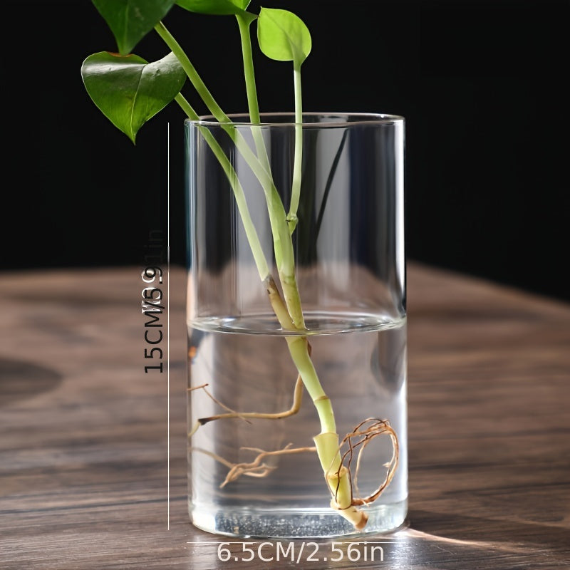 Minimalist Clear Glass Flower Vase for Wedding Decor 6.5x8cm