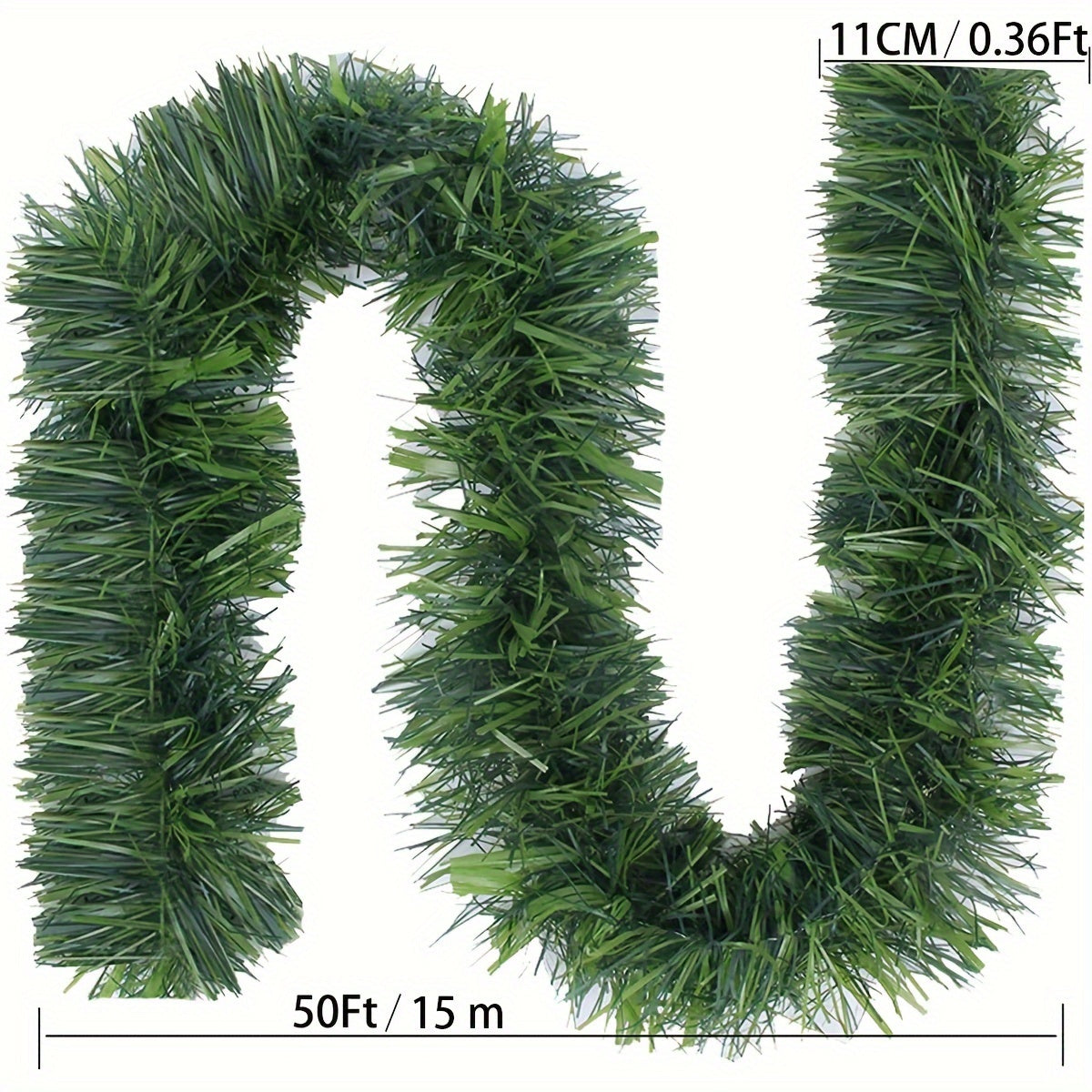 Artificial Pine Christmas Wreath 15.24 M for Holiday Decorations Indoor Outdoor