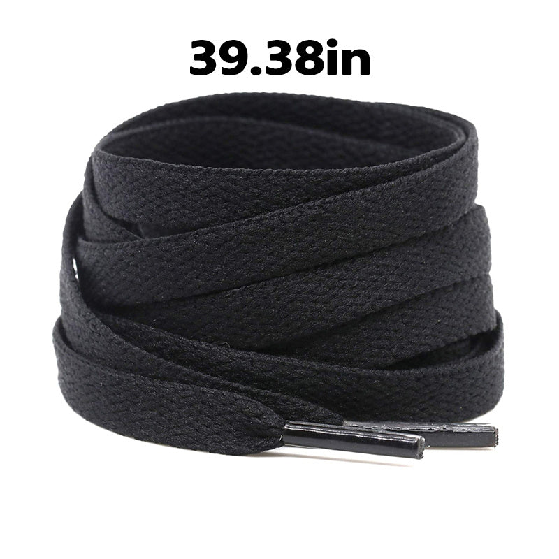 Unisex Flat Shoe Laces for Running Sneakers Boot Strings 48 Inches Black