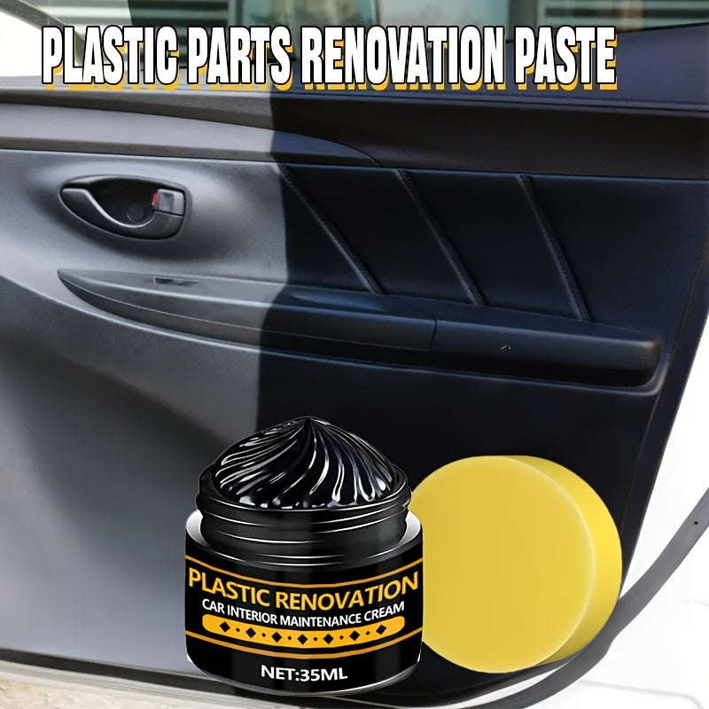 Universal Car Plastic and Rubber Restorer Cream for Exterior Interior Bumpers Mirrors
