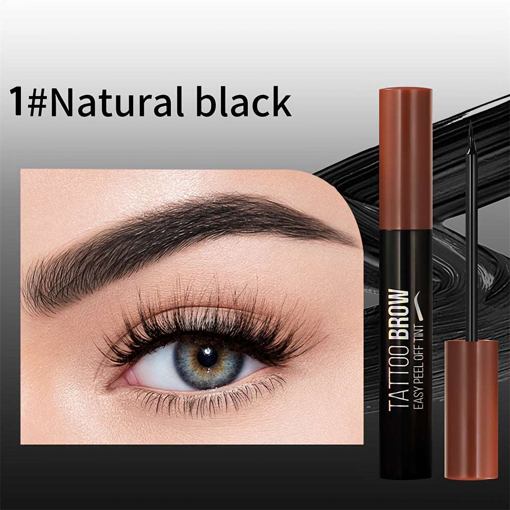 Kit de tinte para cejas de mujer, semi-permanente suave, marrón oscuro, negro