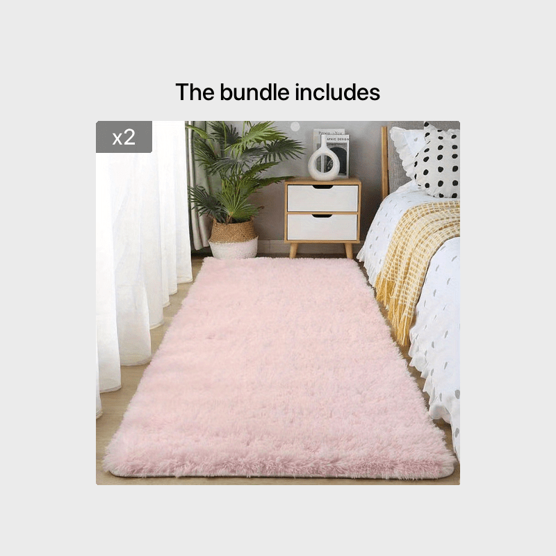 Soft Fluffy Shag Area Rug for Living Room or Bedroom Non-Slip Machine Washable