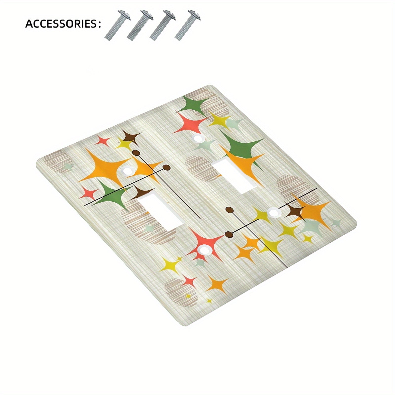 Mid-Century Modern Wall Plate Decorative Light Switch Cover Easy to Clean Versatile for Home Decor