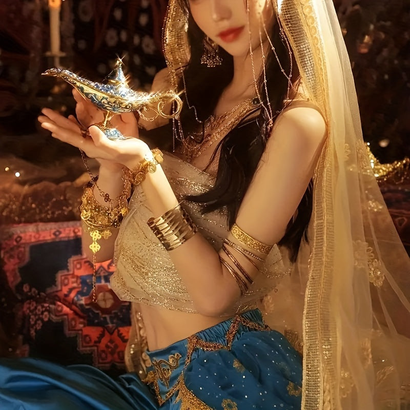 Cute Car Ornament Alloy Wishing Lamp Dashboard Decoration Accessories