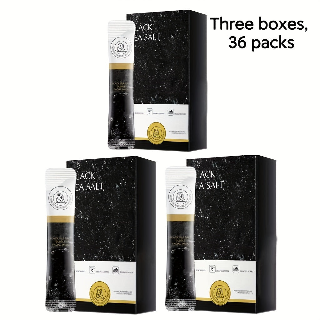 12 ta qora dengiz tuzi pufli maskalari, normal teri uchun namlantiruvchi gel, sayohat uchun qulay