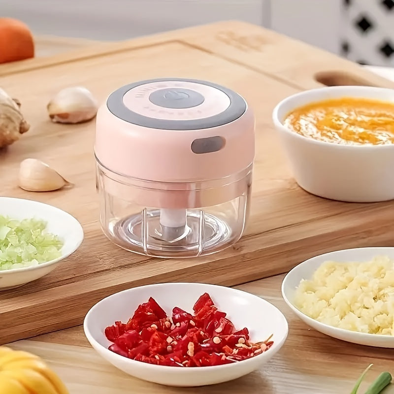 Electric Mini Garlic Chopper with 100/250ml Capacity USB Food Grinder Vegetable Crusher