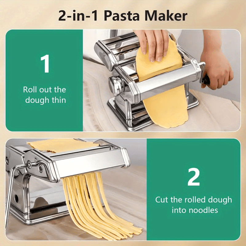 Stainless Steel Manual Noodle Maker for Pasta and Dumplings Compact Kitchen Tool