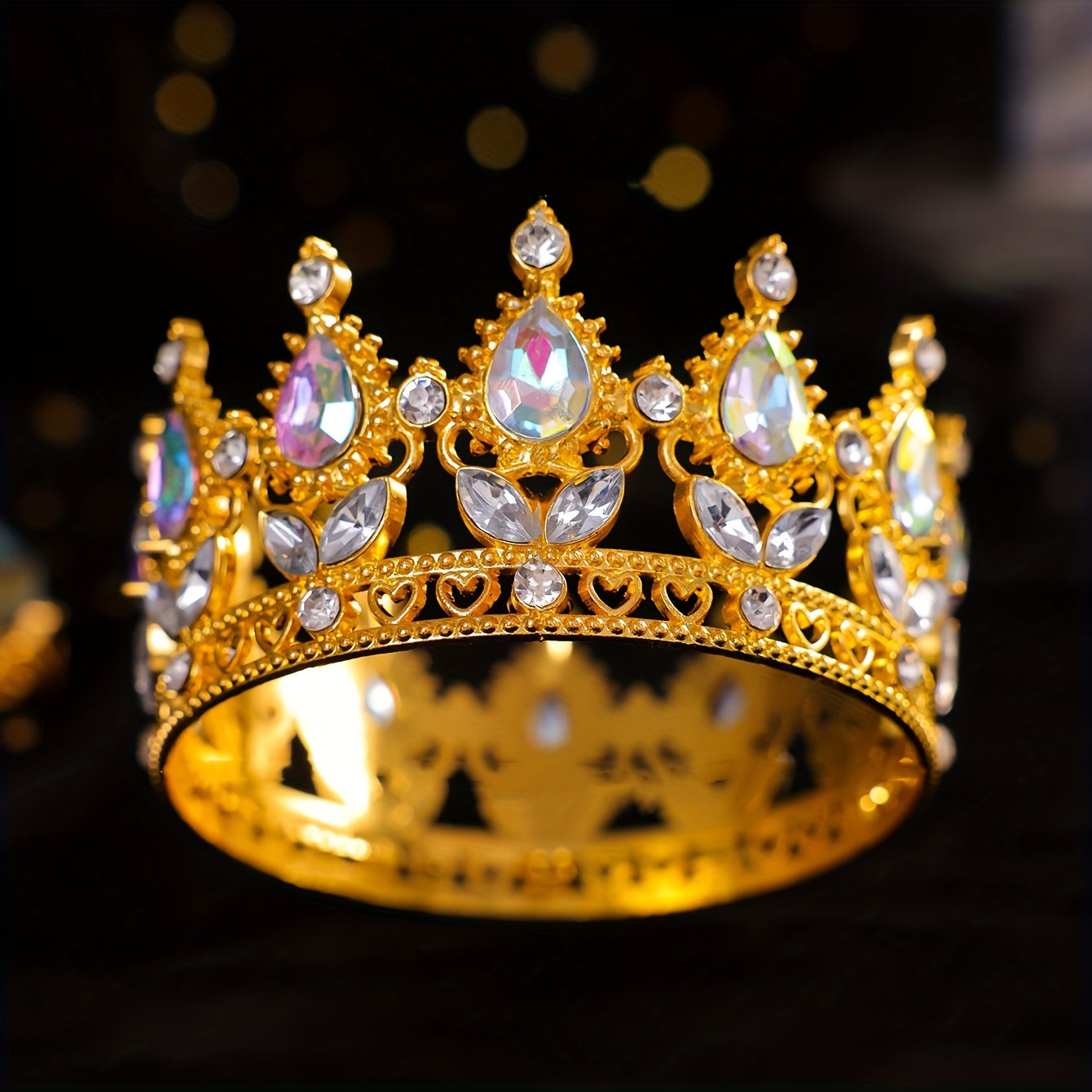 Nayrangli to'y soati uchun nafis to'y qiroli tiara, soch aksessuari