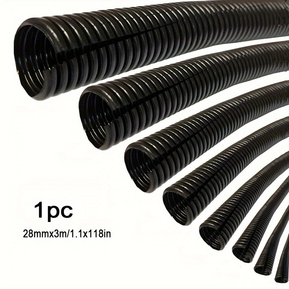 3m Black Polyethylene Wire Loom Conduit Split Tubing for Automotive Use