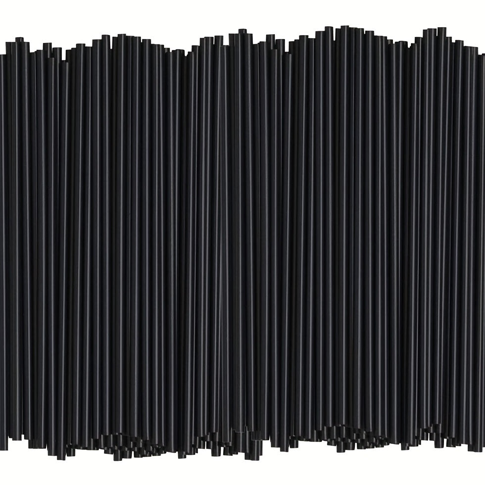 Black Disposable Plastic Sip Stir Sticks 12.7cm Coffee Cocktail Straws 500 Pieces