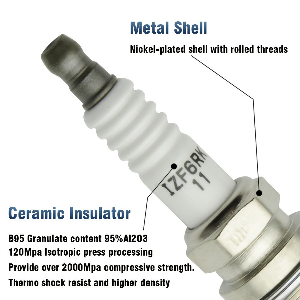 4 Pack Iridium Spark Plugs for Cars Replacement High Performance Durable