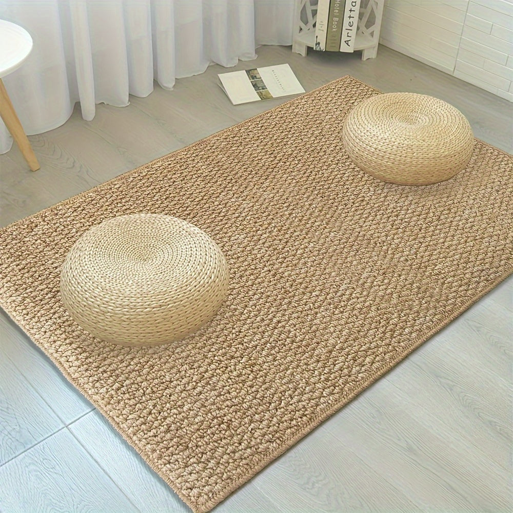Absorbent Door Mat with Jute-Like Texture for Indoor Outdoor Entryways