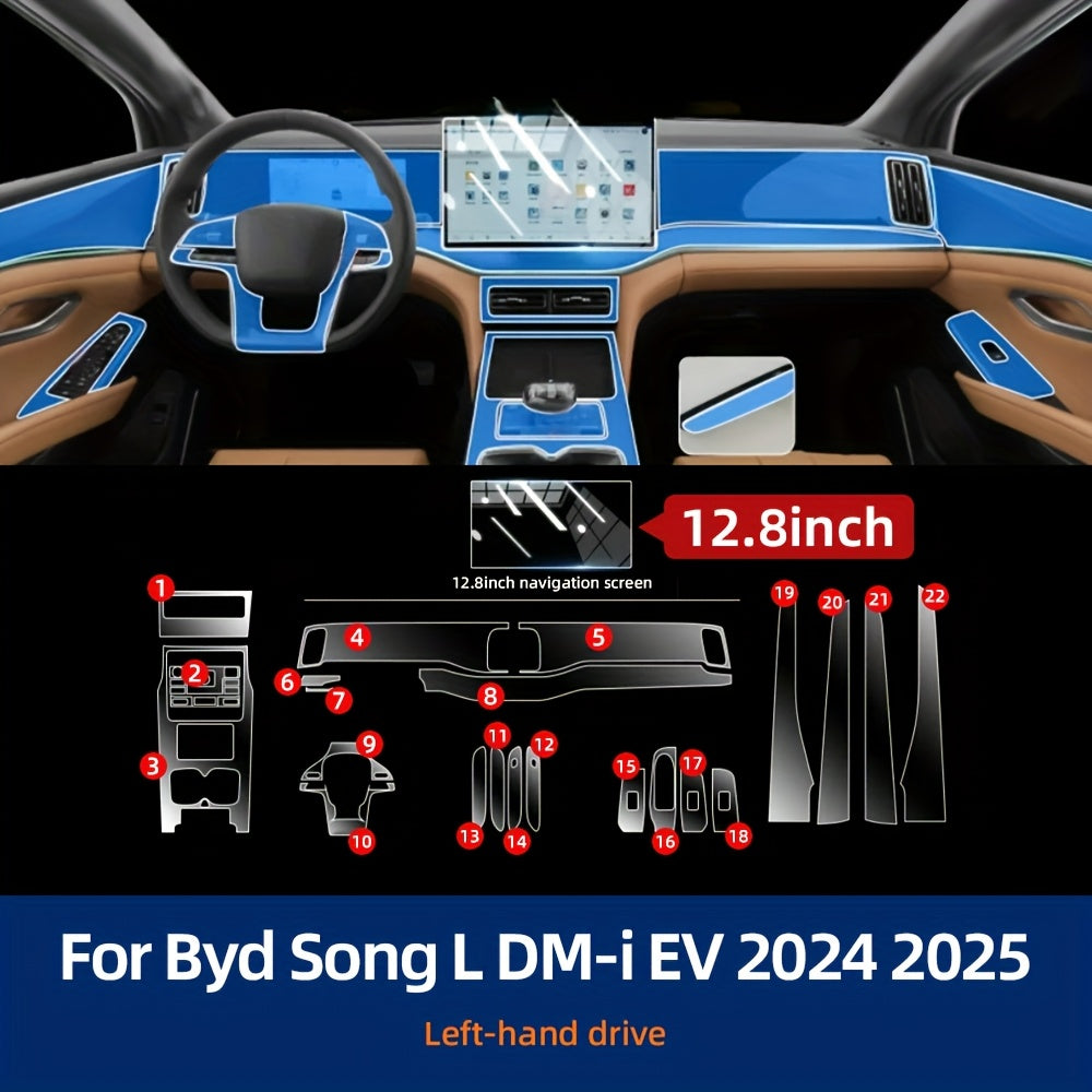 Car Screen Protector Kit for 2024-2025 BYD Song L EV TPU Scratch-Resistant Waterproof