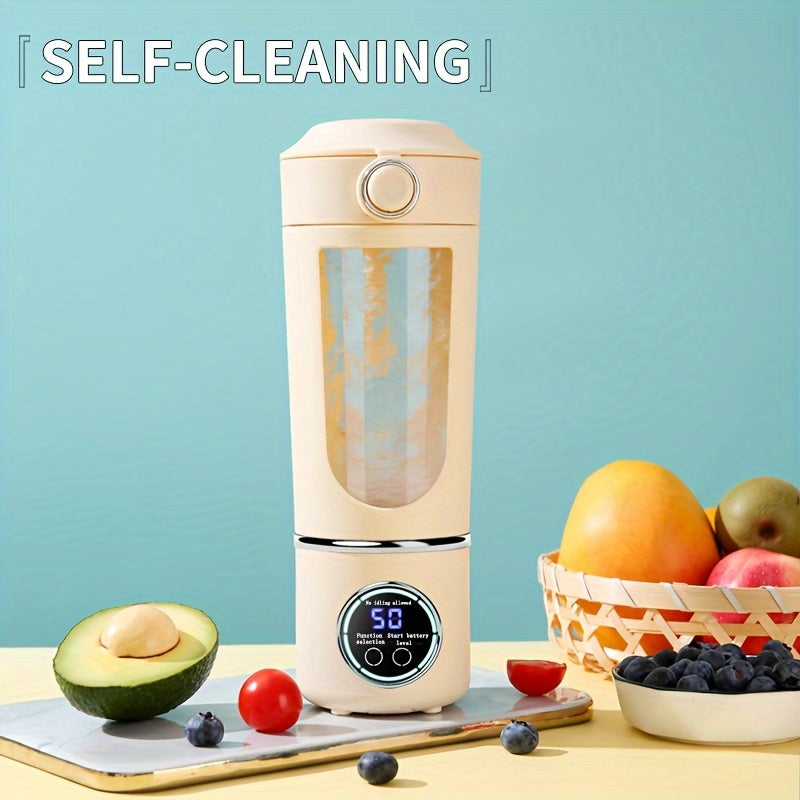 Portable USB Rechargeable Blender 23.67oz for Smoothies and Milkshakes with Digital Display and 12 Blades