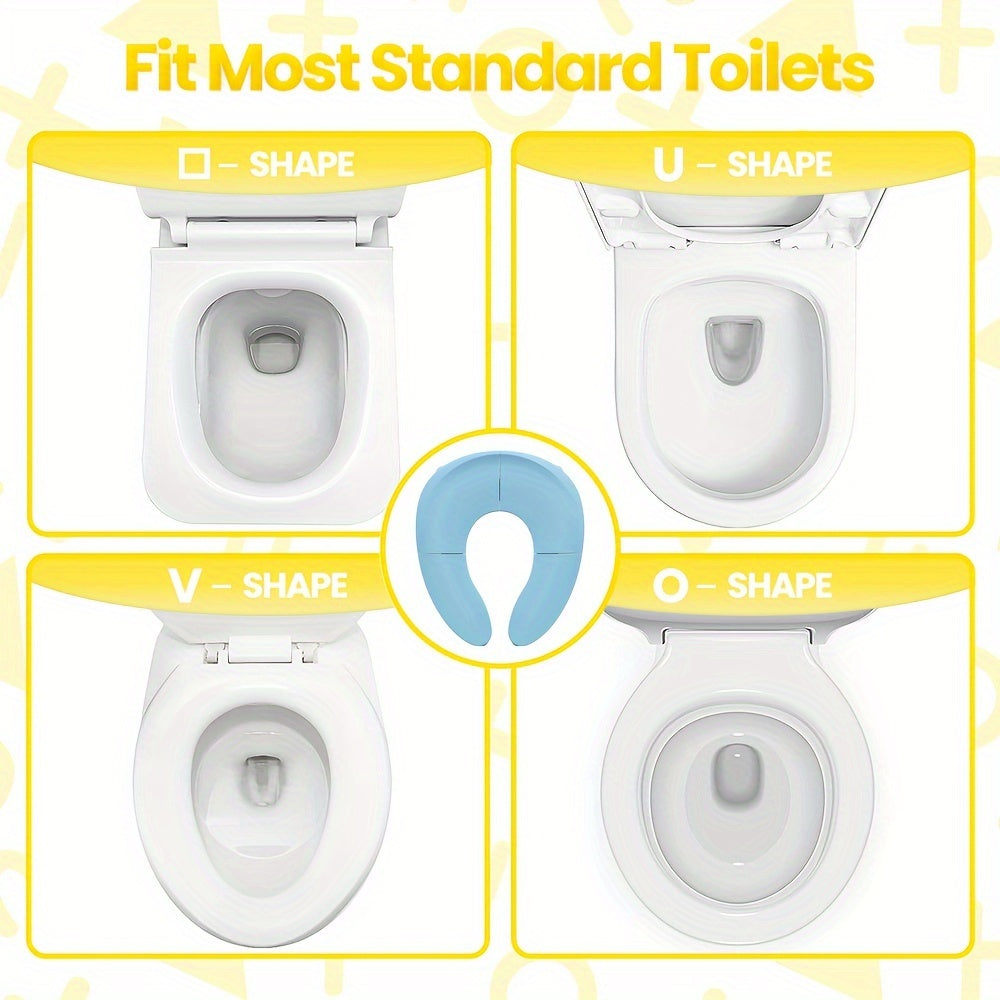 Sayohat uchun bolalar uchun portativ hojatxona stuli, sirpanmaydigan yopishqoq qisqichlar bilan
