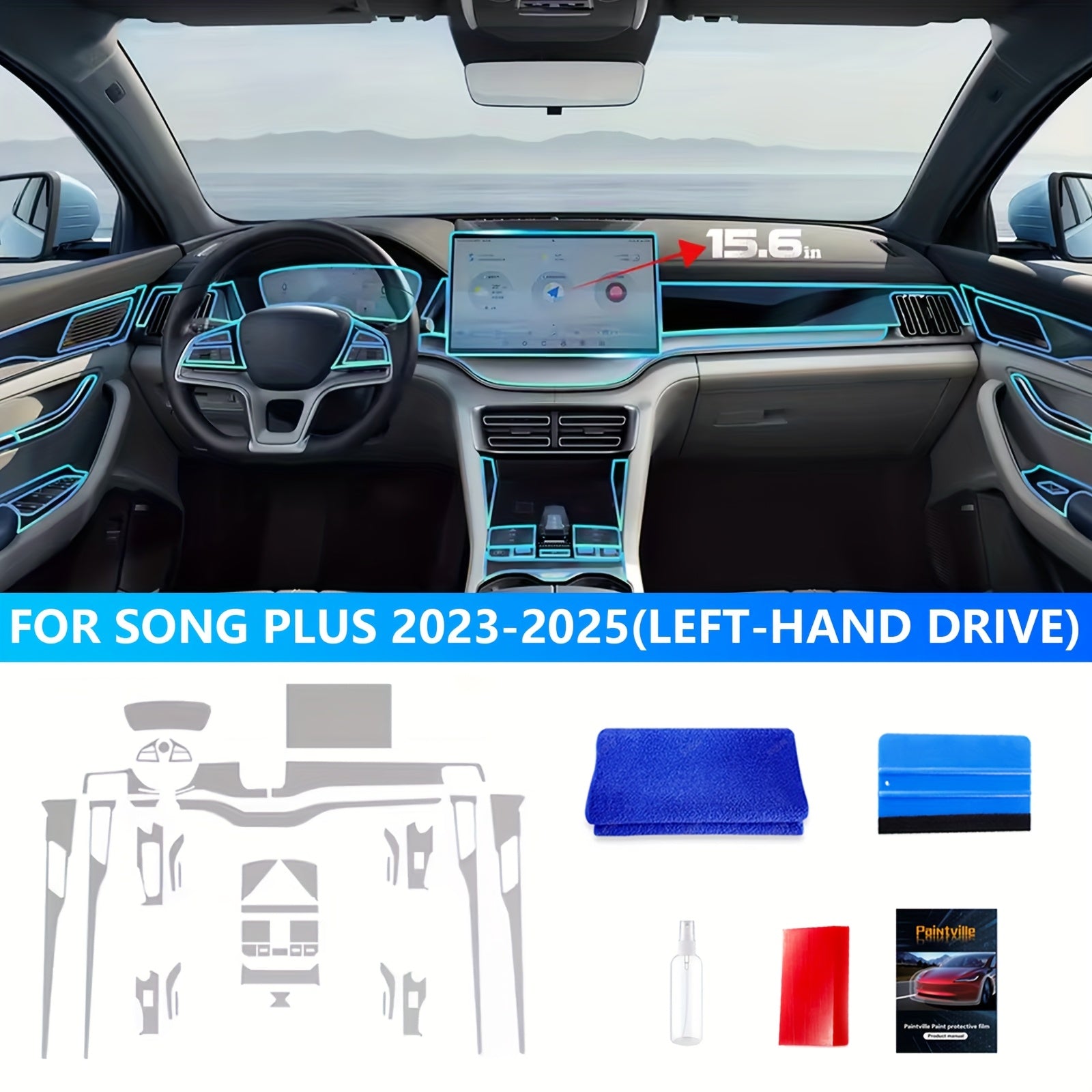 Car Window Film TPU 8.5Mil Scratch-Resistant UV Protective Windshield Side Window
